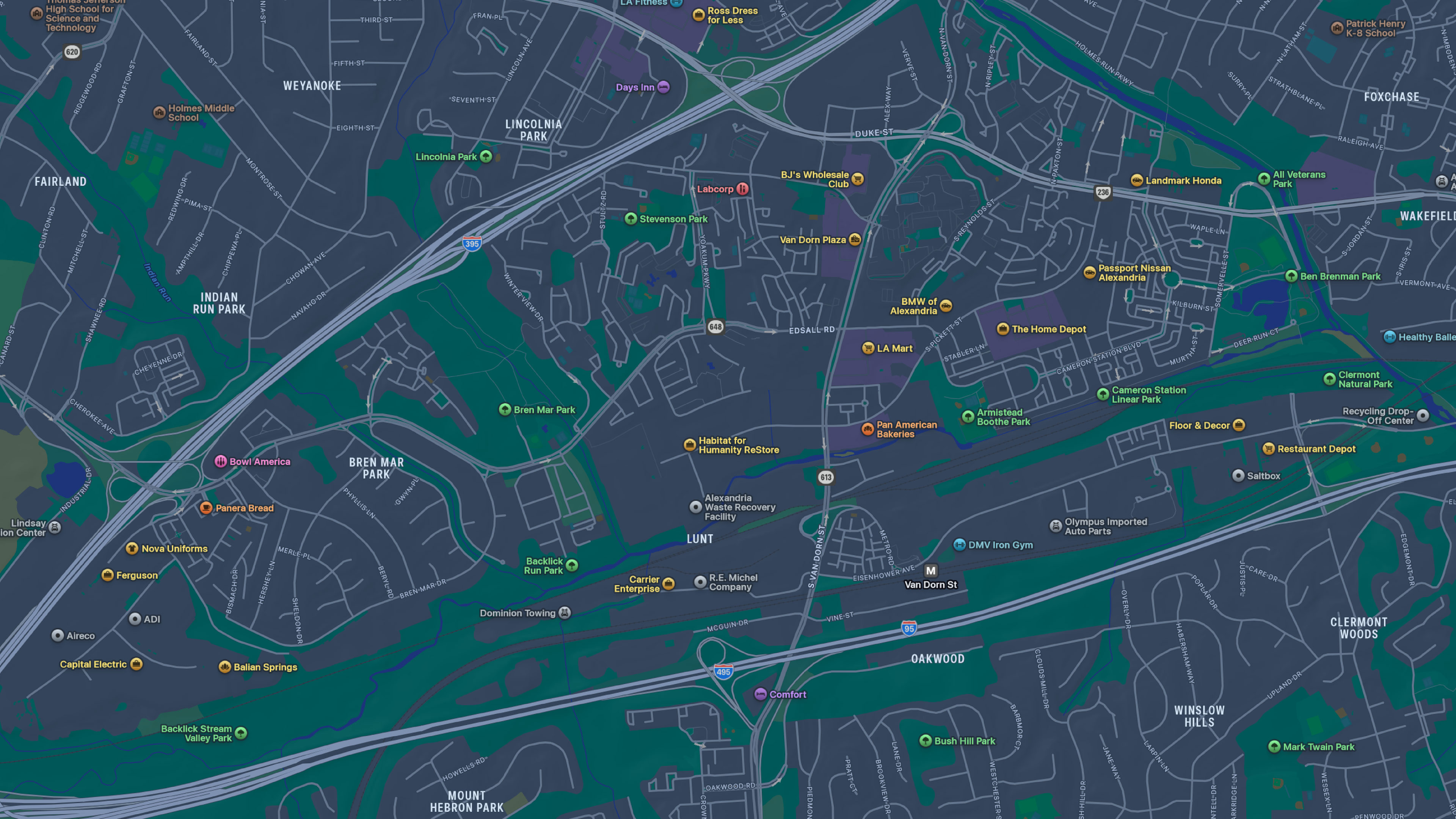 Map showing 873 South Pickett Street, Alexandria, VA